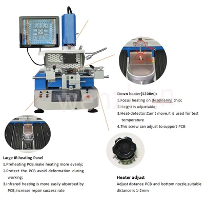 Máy dây chuyền PCB SMT chính xác cao SMD BGA Rework Station Machine